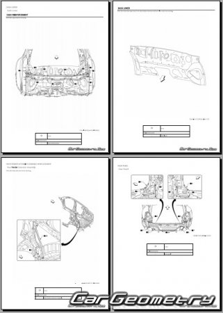 ������� ������ Nissan Kicks (P16) 2024-2028 Body Repair Manual