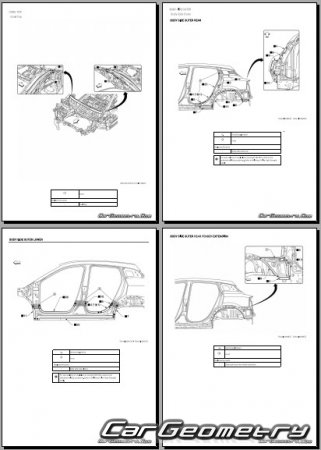 ������� ������ Nissan Kicks (P16) 2024-2028 Body Repair Manual