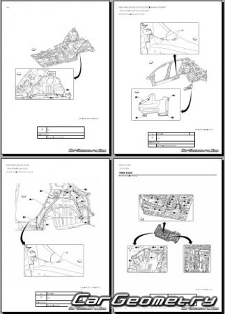 ������� ������ Nissan Kicks (P16) 2024-2028 Body Repair Manual