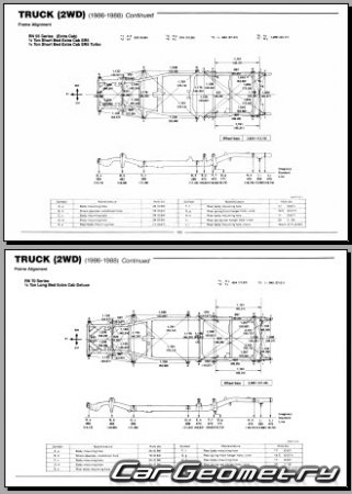 Toyota 4Runner & Truck (N50 N60 N70) 1986�1989 Body dimensions