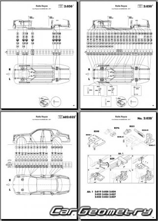 Rolls Royce Phantom VII (RR01) 2003-2017 Body dimensions