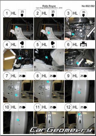 Rolls Royce Ghost (RR04) 2010-2019 Body dimensions
