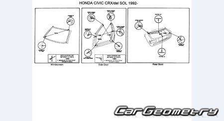 Honda Civic Del Sol (EH6 EG2) 1993-1997 Body Repair Manual