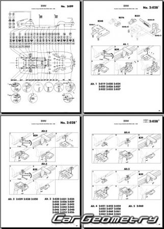 �������� ������� BMW 8 Series (E31) 1990-1999 Body dimensions