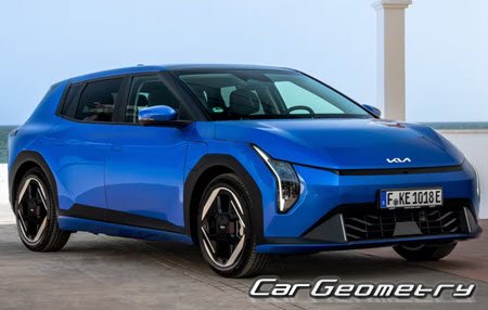 Кузовные размеры Kia EV4 Hatchback (SZ1e) с 2026, Размеры кузова Киа ЕВ4 Кузовные размеры Kia EV4 Hatchback (SZ1e) с 2026, Размеры кузова Киа ЕВ4
