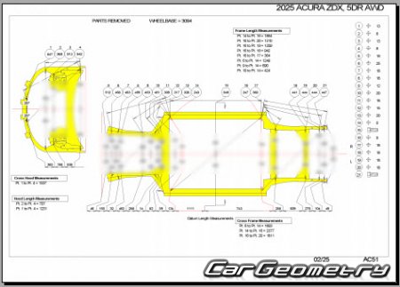 Acura ZDX 2024-2030 Body dimensions