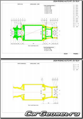 �������� ������� Rising R7 2022-2027 Body dimensions