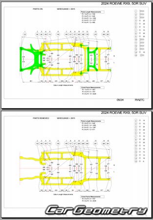 ������� ������ Roewe RX9 (MG S9) 2023-2028 Body dimensions