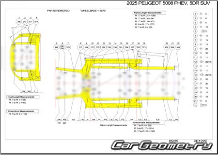 Peugeot 5008 PHEV 2024-2030 Body dimensions