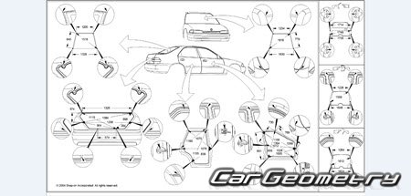 Mercedes S-Class (W140) 1990-2000 Body dimensions
