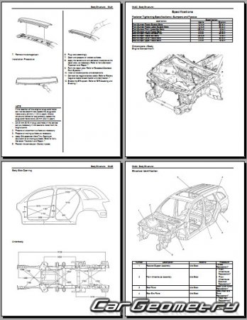 ������� ������ Suzuki XL7 2006-2009 Body Repair Manual