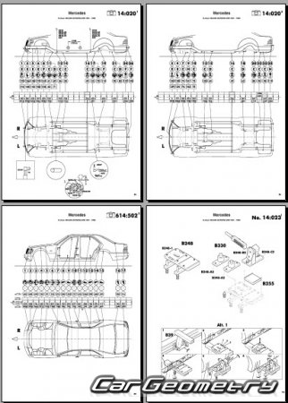 Mercedes S-Class (W140) 1990-2000 Body dimensions