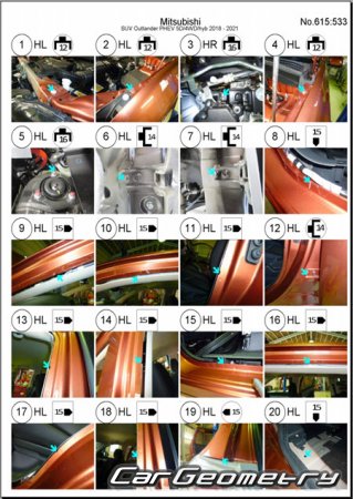 Mitsubishi Outlander PHEV 2018-2021 Body Repair Manual