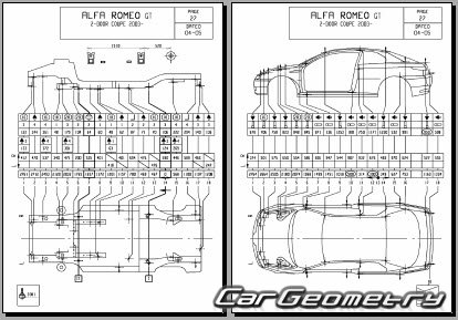 Alfa Romeo GT (Type 937) 2004�2010 Body dimensions