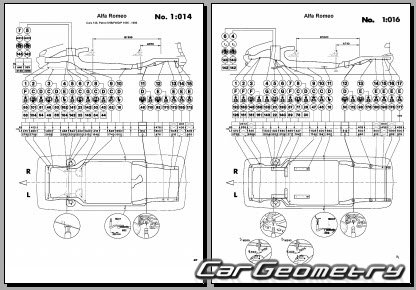 Alfa Romeo 146 1995-2000 Body dimensions