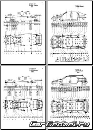 Citroen XM 1989�2000 Body dimensions