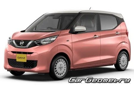Кузовные размеры Nissan Dayz (B4# Series) 2019-2023, Размеры кузова Nissan Dayz Highway Star (B4# Series) 2019-2023 Кузовные размеры Nissan Dayz (B4# Series) 2019-2023, Размеры кузова Nissan Dayz Highway Star (B4# Series) 2019-2023