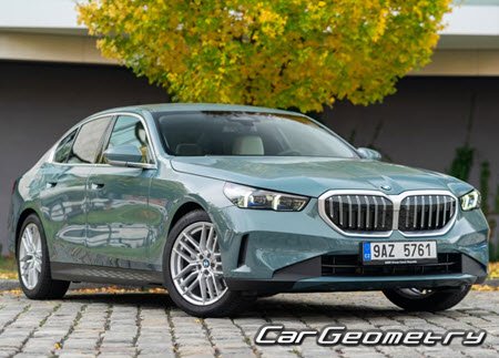 Кузовные размеры BMW 5 Series (G60) 2023–2030, Размеры кузова БМВ Г60 Седан пятой серии Кузовные размеры BMW 5 Series (G60) 2023–2030, Размеры кузова БМВ Г60 Седан пятой серии