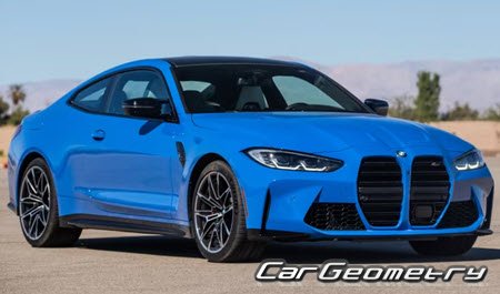 Кузовные размеры БМВ 4 Series М4 Купе, Размеры кузова BMW M4 (G82) 2021-2026 Coupe Кузовные размеры БМВ 4 Series М4 Купе, Размеры кузова BMW M4 (G82) 2021-2026 Coupe